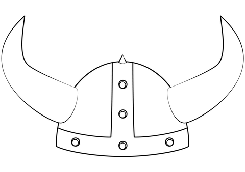 Viking Helmet Coloring Page